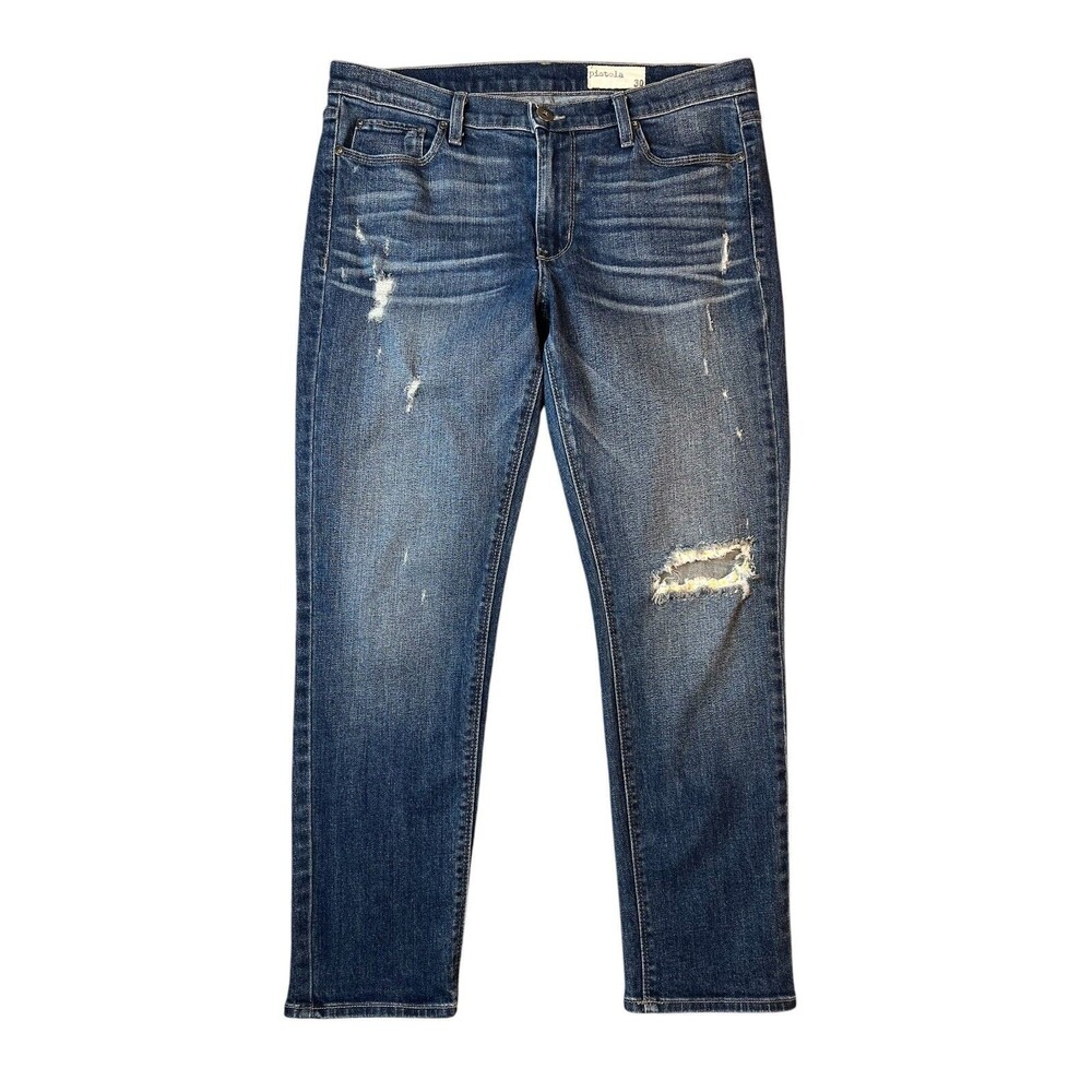 Pistola P8998 Distressed Slim Straight Leg Jeans Size 30 Mid-Rise Made in USA